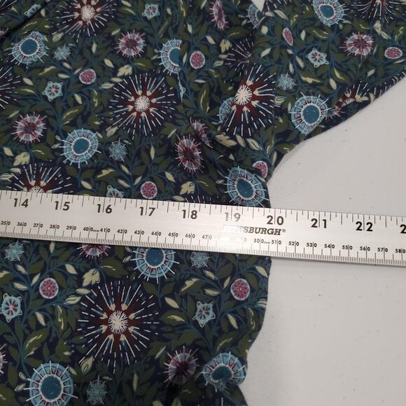 Seasalt Cornwall Dress Womens 8 Petite Blue Green Floral Organic Cotton A Line - Picture 6 of 8